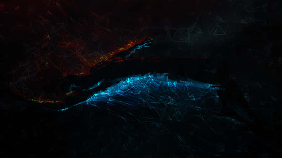 Enigmatic Shadows - Dark Abstract Art Painting Wallpaper