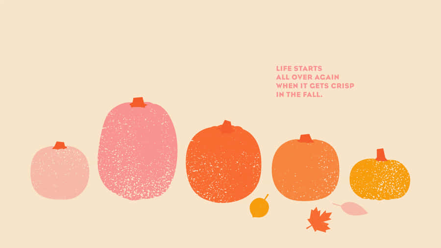 Enjoy A Cozy Autumn Day With This Cute Desktop Background! Wallpaper