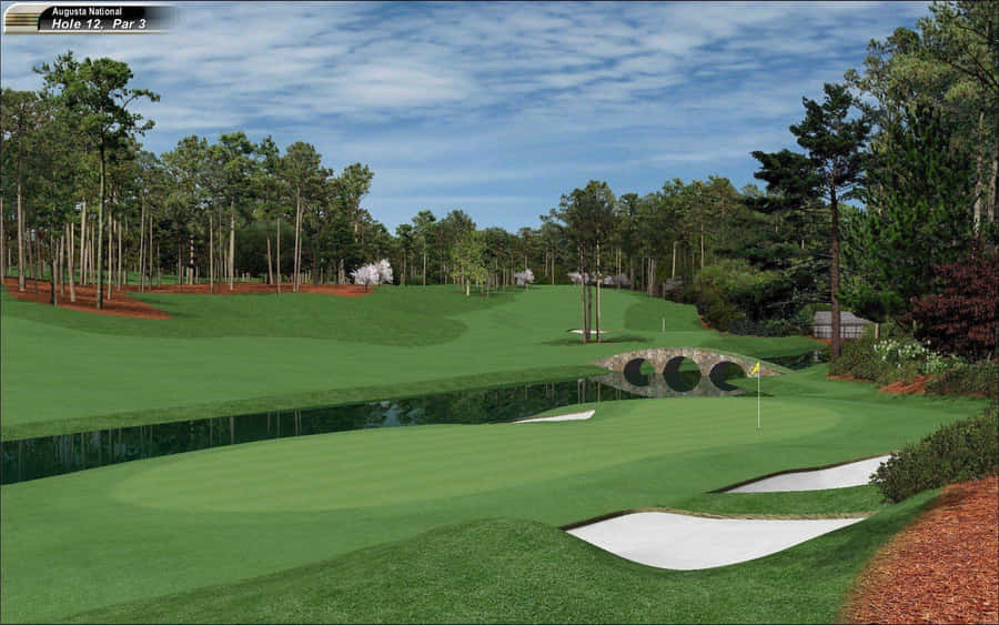 Enjoy A Panoramic View Of The Beautiful Augusta National Golf Club Wallpaper