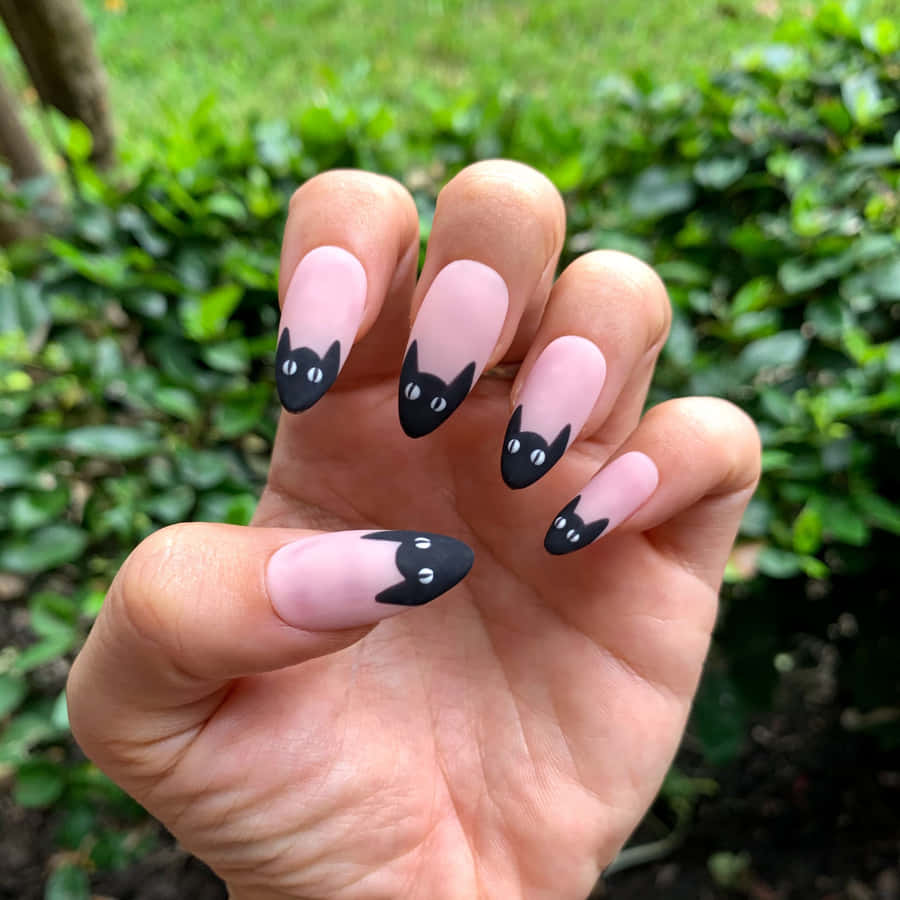Enjoy A Scary Halloween With Spooky Nail Art Wallpaper