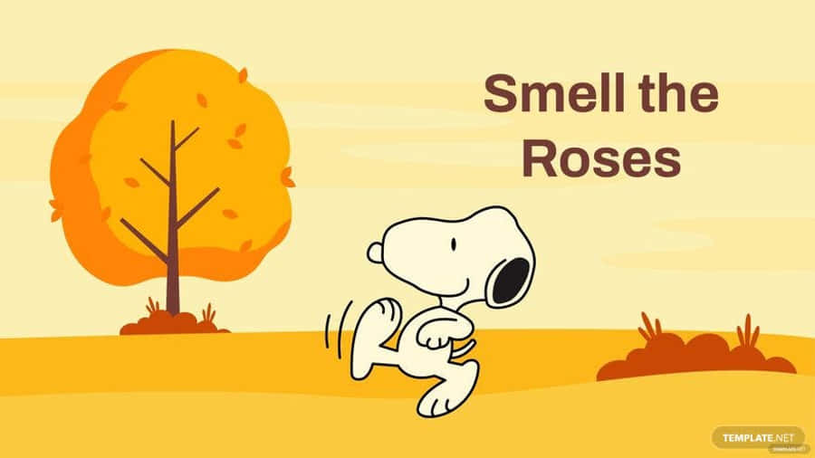 Enjoy The Beauty Of Fall With Snoopy! Wallpaper