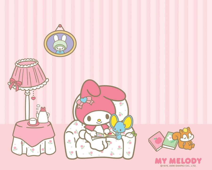 Enjoy The Calm And Colorful Charm Of My Melody Desktop Wallpaper