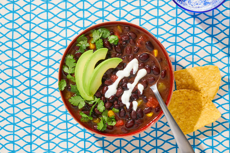 Enjoy The Comforting Taste Of Black Bean Soup Wallpaper
