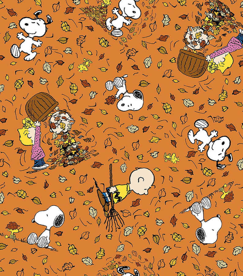 Enjoy The Crisp Autumn Breeze With Snoopy Wallpaper