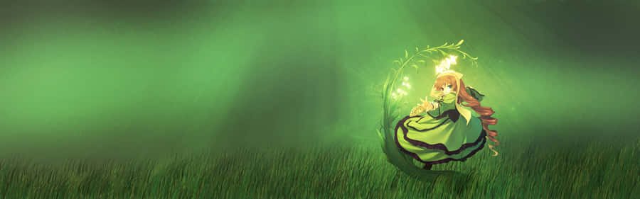 Enjoy The Green Anime Experience! Wallpaper