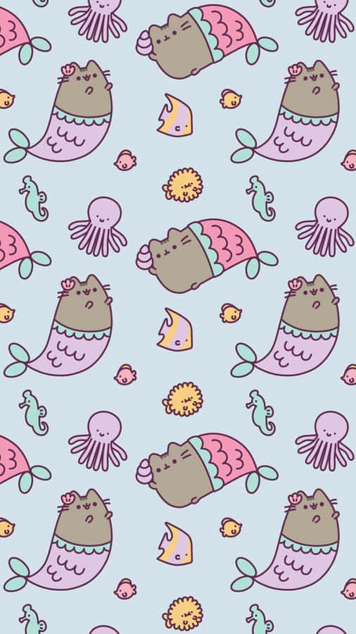 - Enjoy The Kawaii Cuteness Of Pusheen Wallpaper