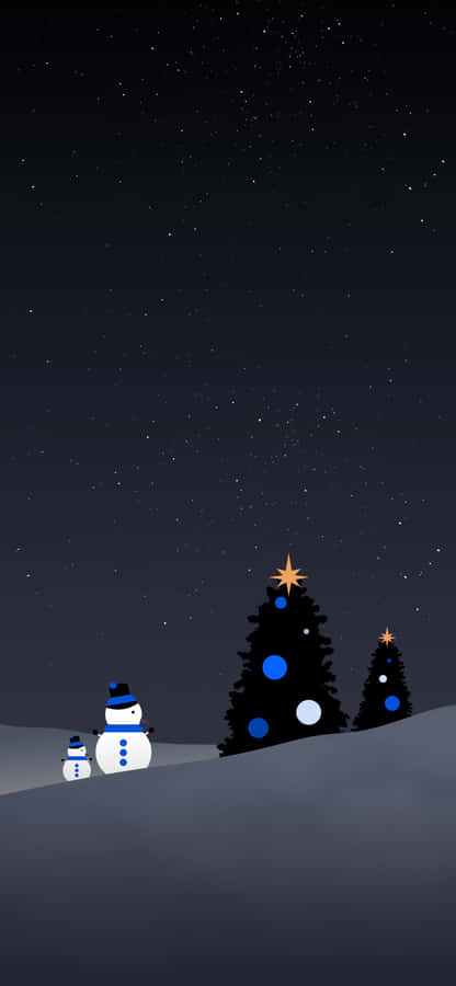 Enjoy The Magic Of Christmas Night With Friends And Family Wallpaper