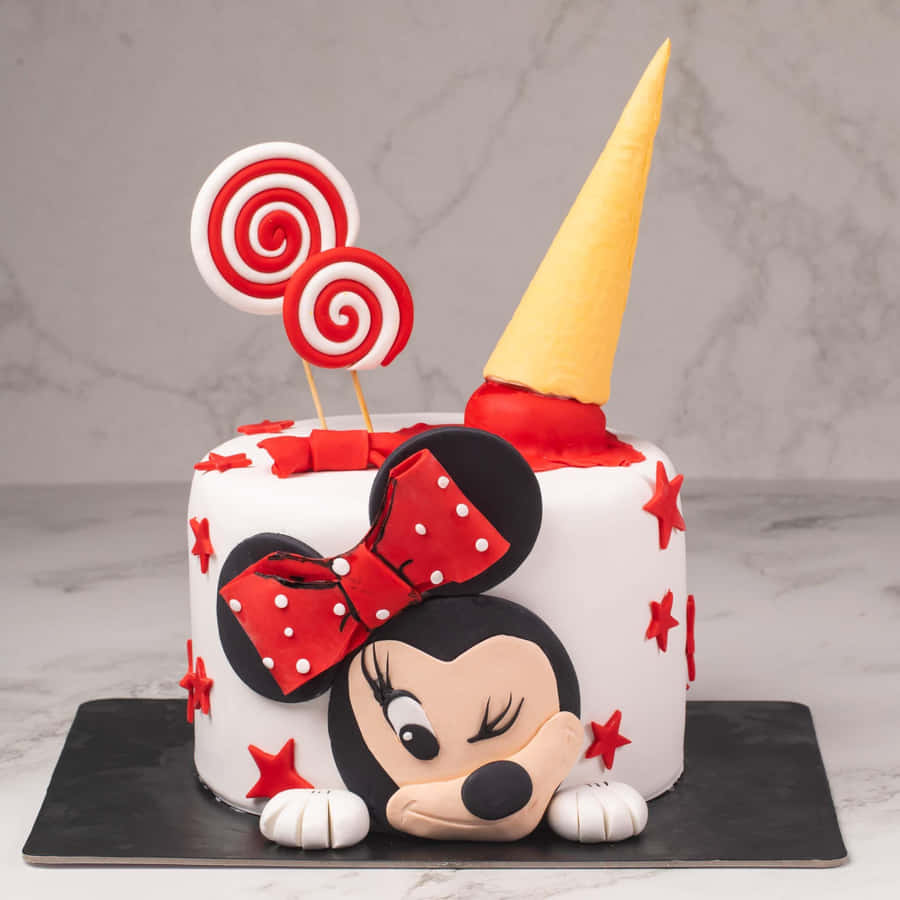 Enjoy The Sweetness Of A Delicious Cake Decorated With Fondant Wallpaper