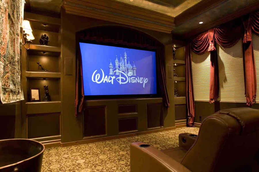 Enjoy Your Favorite Movies And Shows With This State-of-the-art Home Cinema Setup. Wallpaper