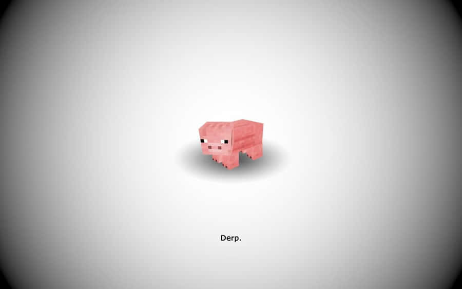 Enjoying A Sandbox Adventure With A Minecraft Pig Wallpaper