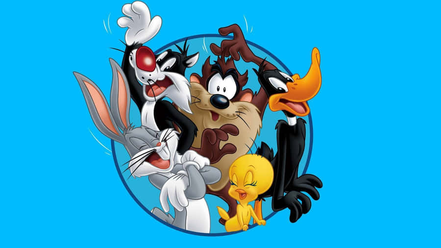 Enjoying The Day With Your Favorite Cartoon Characters Wallpaper