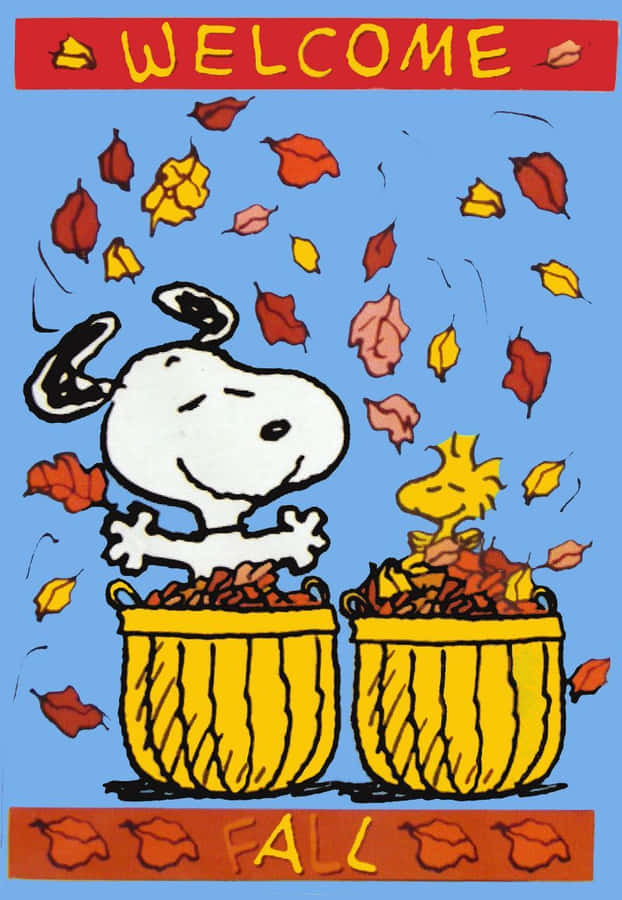 Enjoying The Fall Season With Snoopy