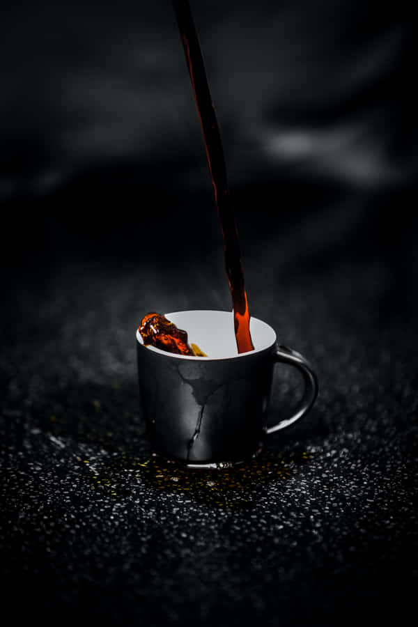 Enjoying The Morning With A Hot Cup Of Cute Coffee Wallpaper