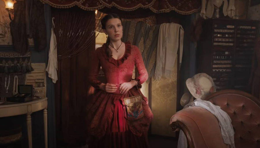 Enola Holmes London Dress Scene Wallpaper