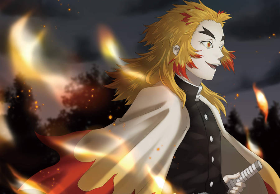 Enter The Infinite World Of Rengoku: Mugen Train Wallpaper