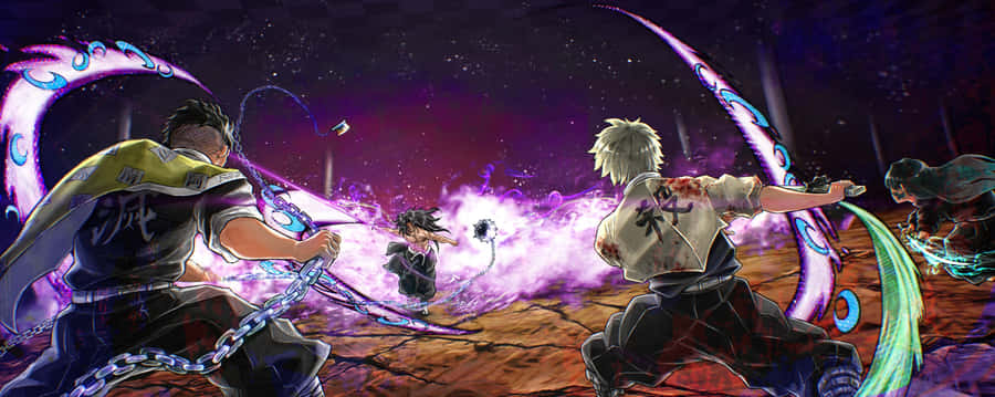 Epic Anime Battle Scene Wallpaper