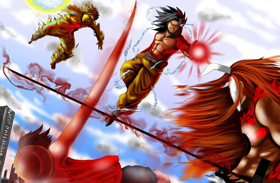 Epic Anime Battle Scene Wallpaper