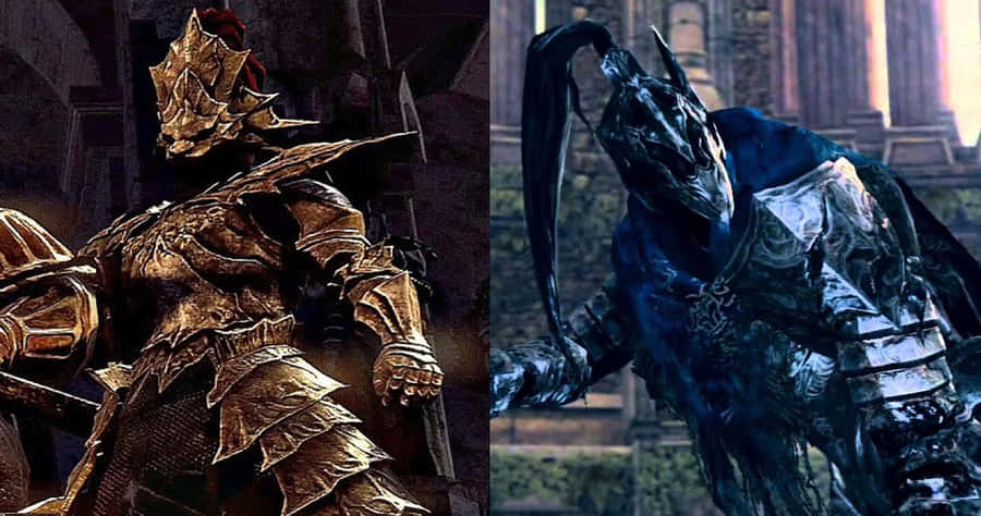 Epic Battle Against Dark Souls Bosses Wallpaper