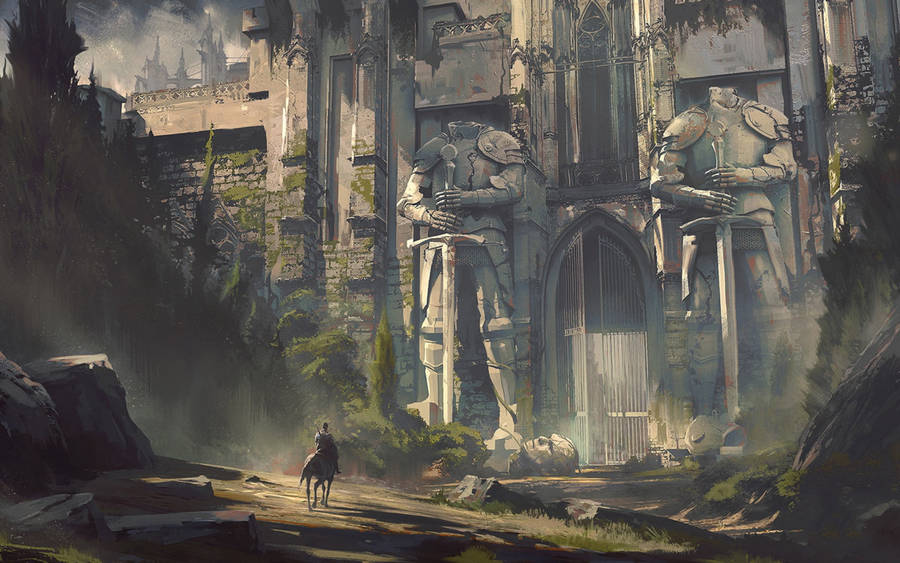 Epic Battle In Dungeons And Dragons Fantasy World Wallpaper