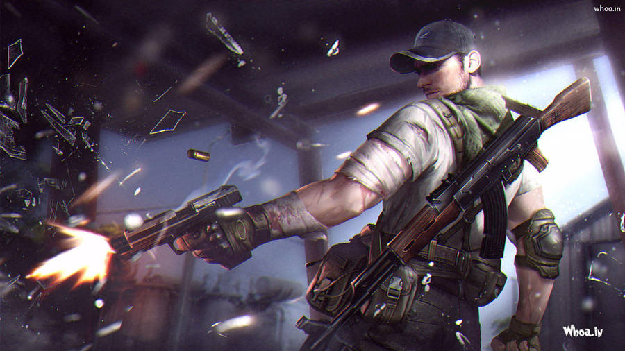 Epic Battle In Free Fire Desktop Game Wallpaper