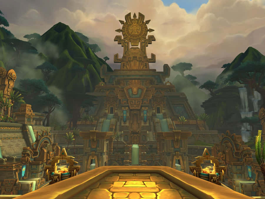 Epic Battle Scene From Battle For Azeroth World Of Warcraft Expansion Wallpaper