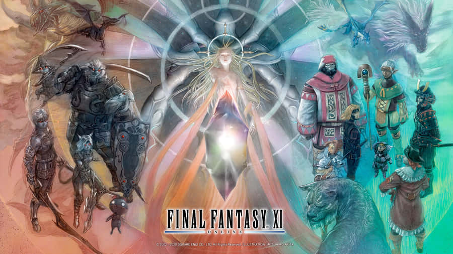 Epic Battle Scene From Final Fantasy Xi Wallpaper