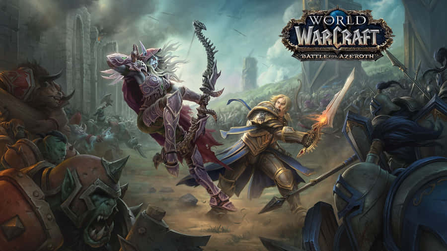 Epic Battle Scene In Battle For Azeroth Wallpaper
