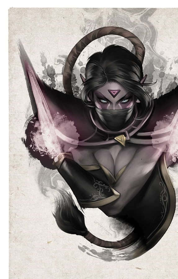 Epic Battle Stance Of Templar Assassin In Dota 2 Wallpaper