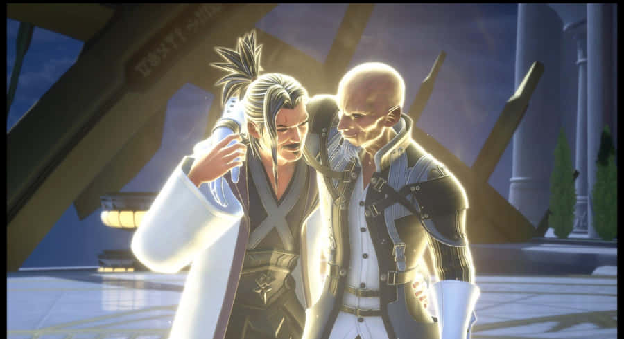 Epic Battle: Xehanort And Sora In Kingdom Hearts Wallpaper