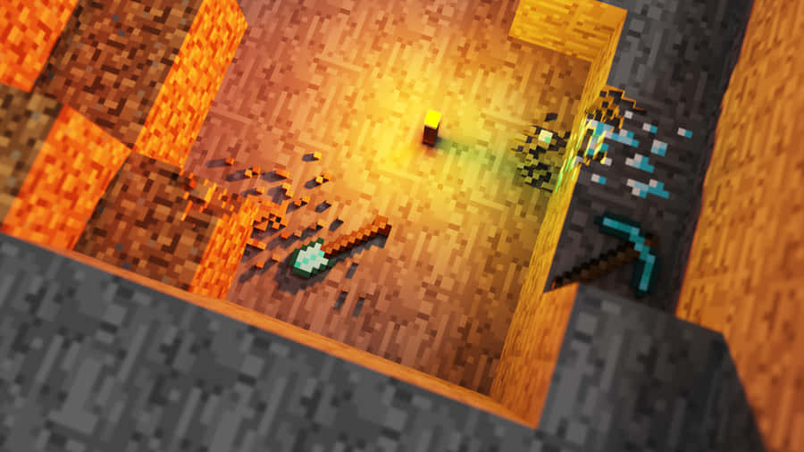 Epic Collection Of Minecraft Weapons Wallpaper