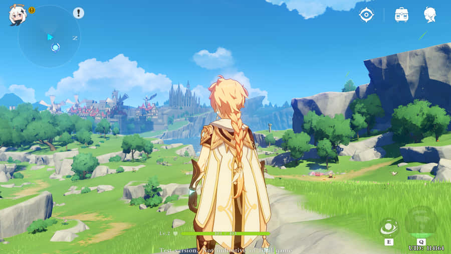 Epic Dragon Battle Scene In Fantasy Game Wallpaper