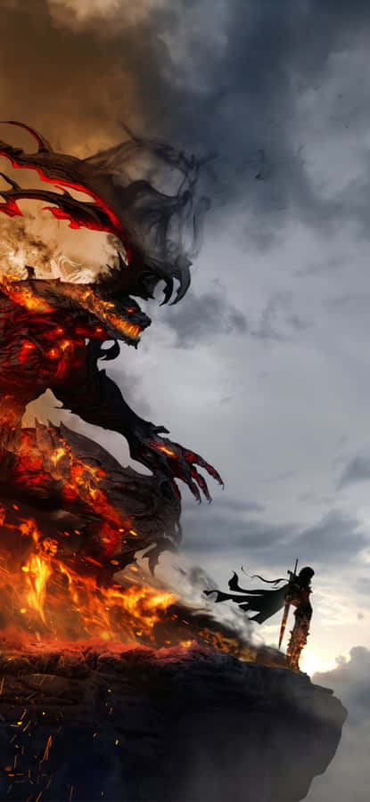 Epic Dragon Battle Wallpaper Wallpaper