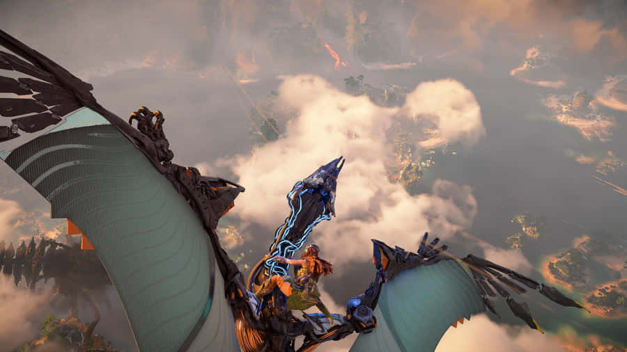Epic_ Dragon_ Flight_ Above_ Clouds Wallpaper