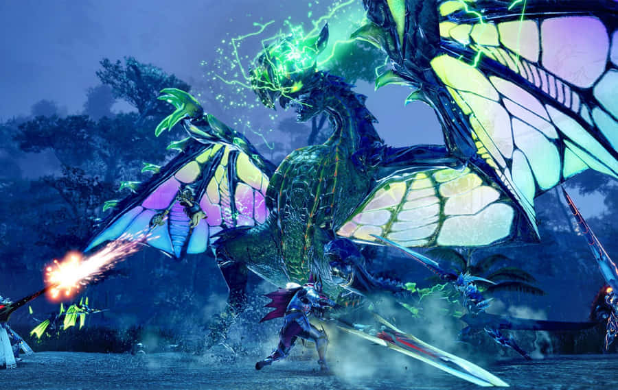 Epic Duel In Monster Hunter Universe Wallpaper