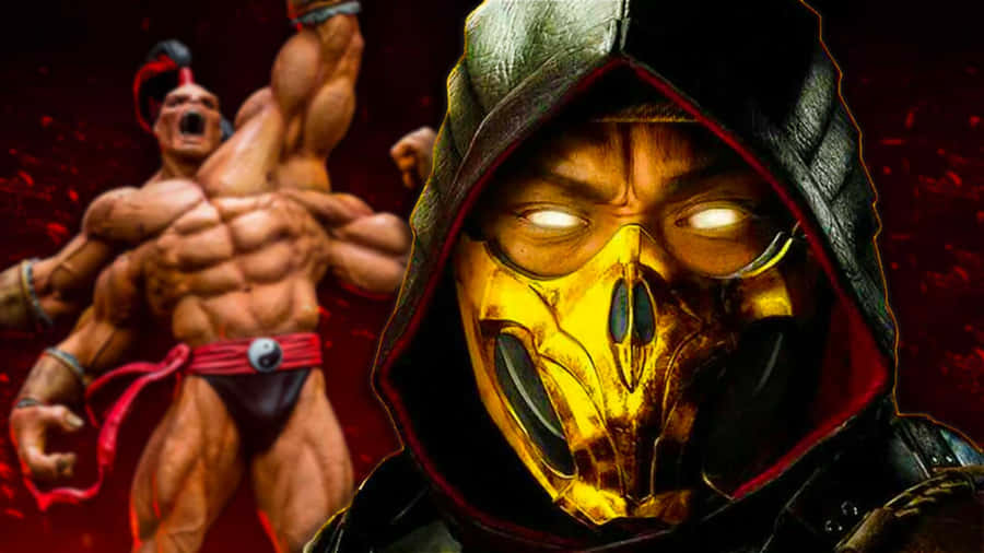 Epic Face-off: Iconic Mortal Kombat Characters In Battle Wallpaper