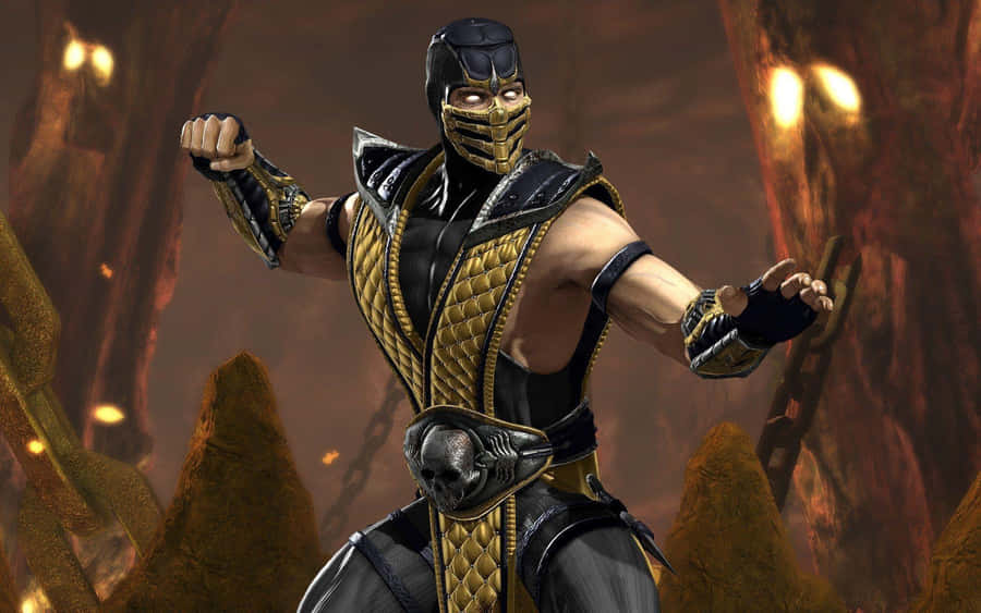 Epic Face-off Of Mortal Kombat Characters Wallpaper