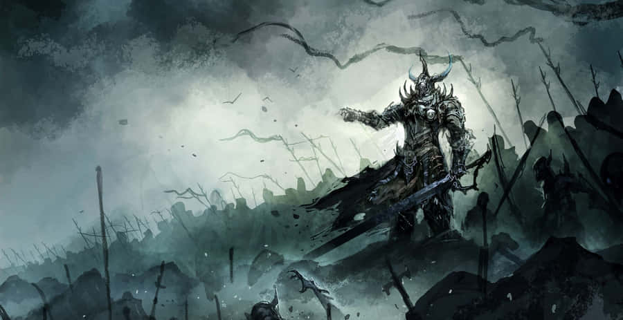 Epic Fantasy Landscape With Floating Islands Wallpaper