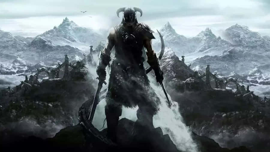 Epic Fantasy Warrior Scene Wallpaper