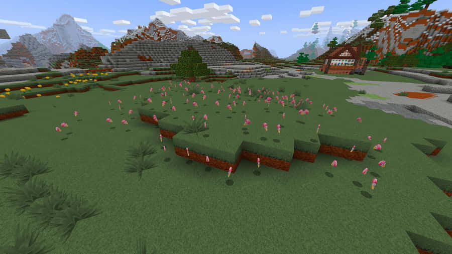 Epic Minecraft Adventure Scene Wallpaper