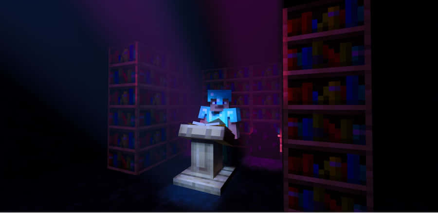 Epic Minecraft Armor Battle Wallpaper