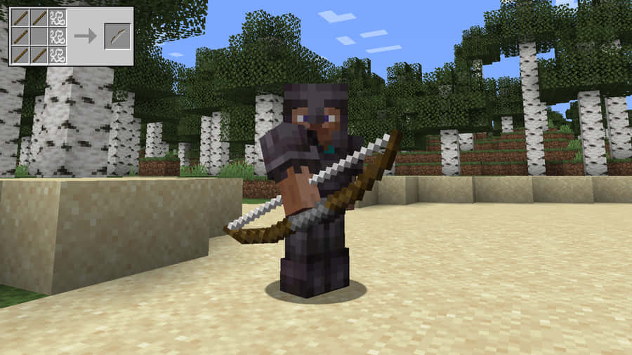 Epic Minecraft Weapons Collection Wallpaper