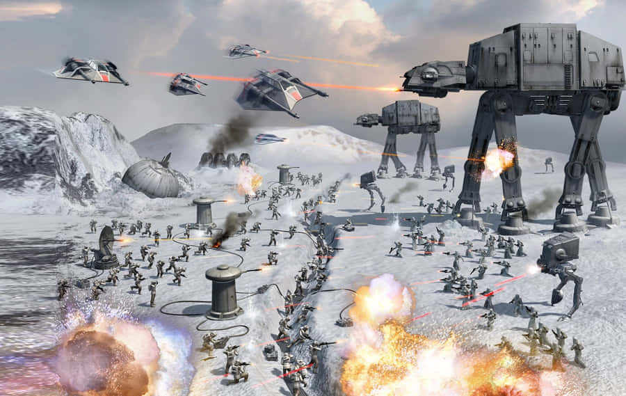 Epic_ Sci Fi_ Battle_ Scene Wallpaper