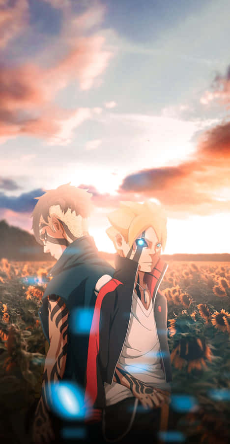 Epic Showdown Between Boruto And Kawaki Wallpaper