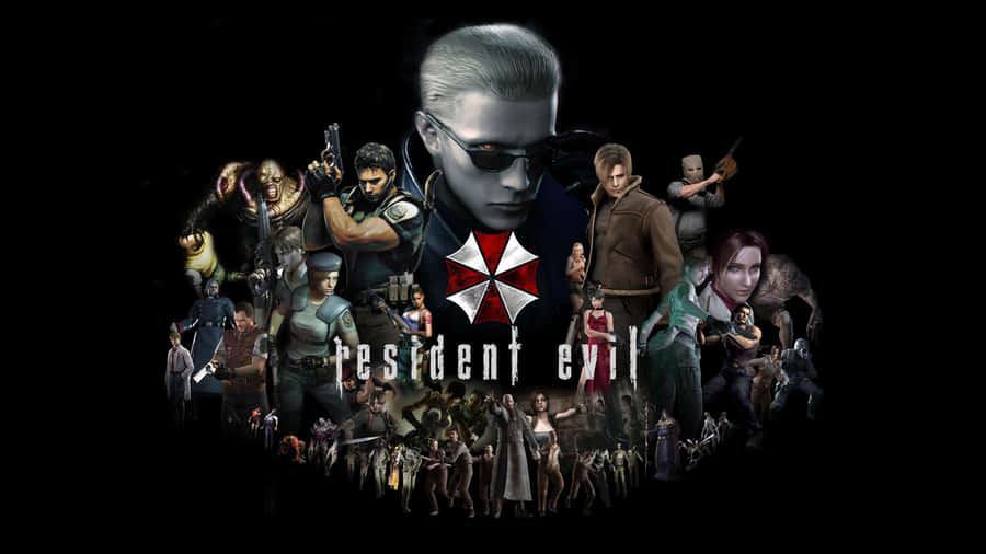 Epic Standoff Of Resident Evil Characters Wallpaper