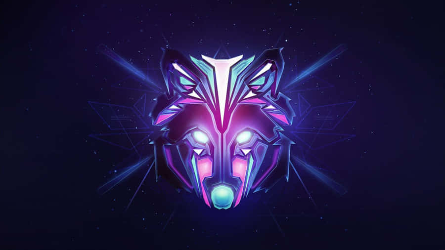 Epic Wolves Robotic Symbol Wallpaper