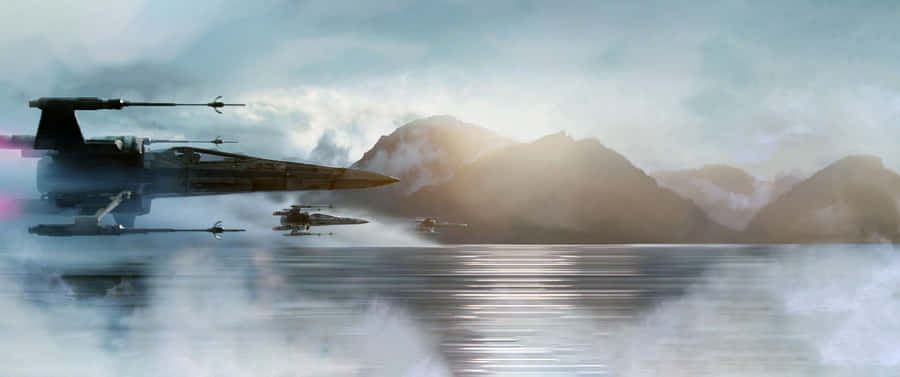 Epic X-wing Fighter In Action Wallpaper