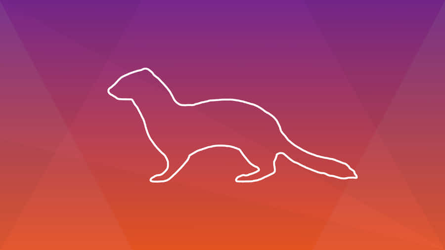 Ermine Silhouette Gradient Background Wallpaper