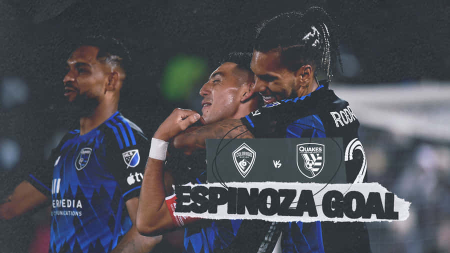 Espinoza Goal Celebration Soccer Match Wallpaper