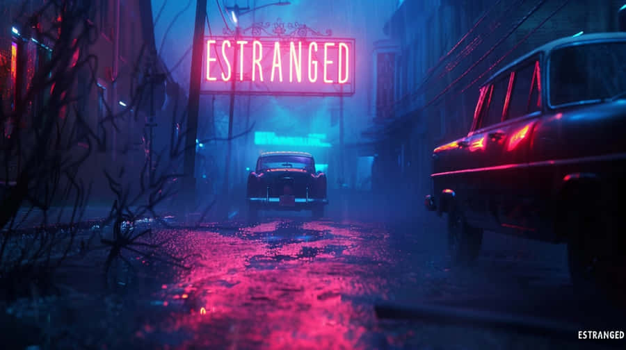 Estranged Neon Noir Scene Wallpaper