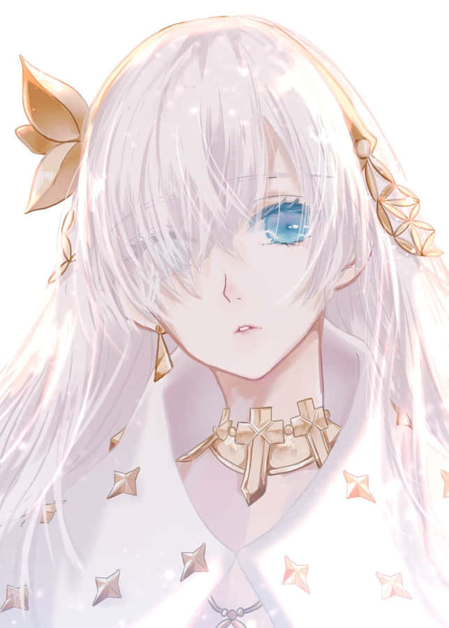 Ethereal Anime Characterwith Blue Eye Wallpaper